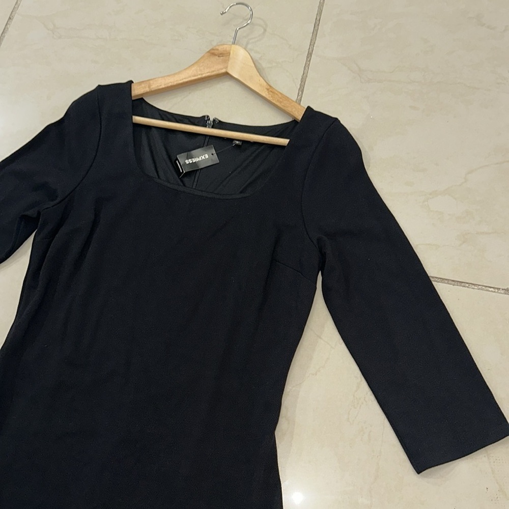 Express black midi‎ dress Sz. M - Picture 7 of 11